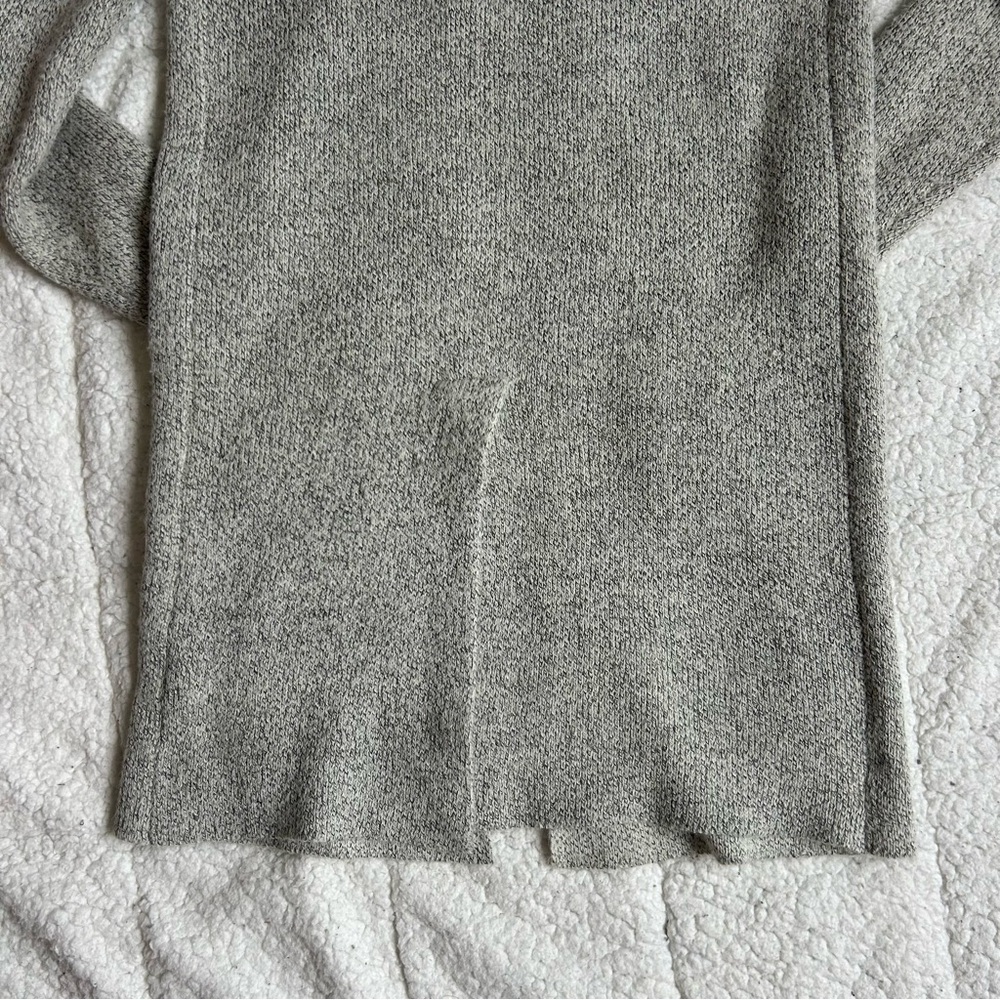 MONTEAU Gray Knit Cardigan Sweater Open Front - Picture 11 of 14